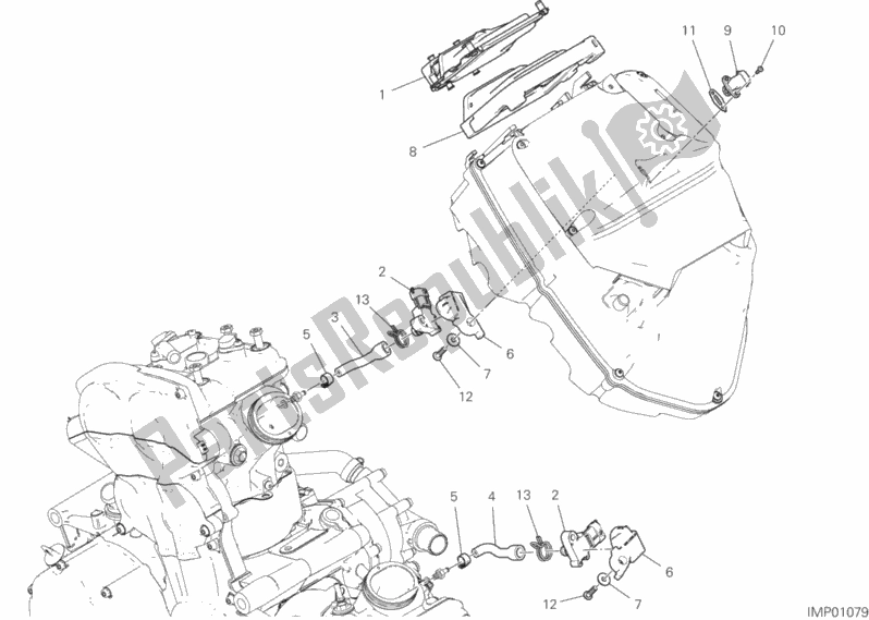 All parts for the Engine Control Unit of the Ducati Multistrada 1260 Enduro USA 2019